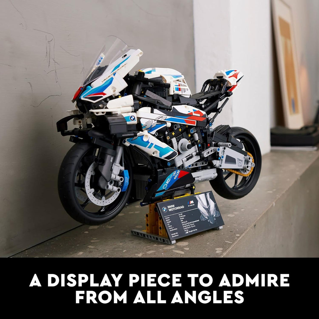 LEGO Technic BMW M 1000 RR 42130 Model Building Kit; Build a Stylish Motorcycle Display Model with T