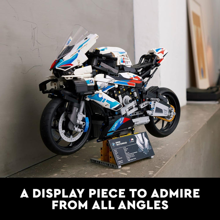 LEGO Technic BMW M 1000 RR 42130 Model Building Kit; Build a Stylish Motorcycle Display Model with T