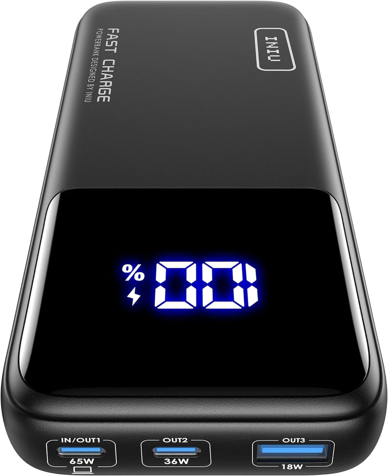 INIU Power Bank, 20000mAh 65W Powerbank Klein Aber Stark Phone & Laptop, Externe Handyakkus USB C In