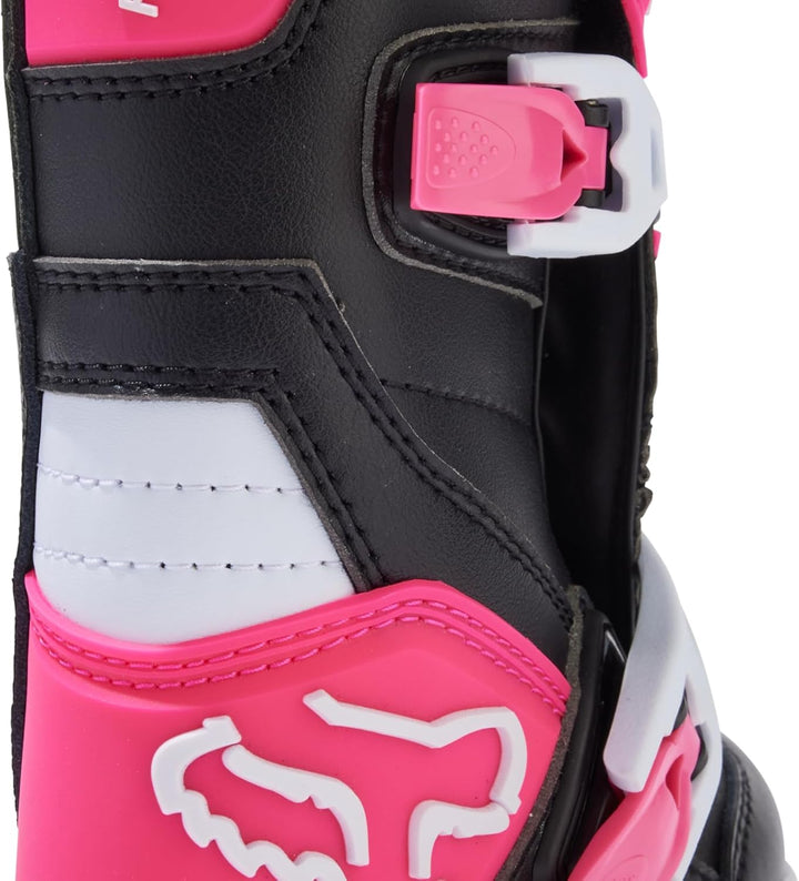 Fox Racing Unisex Kinder Comp Motocross-Stiefel 12 US Little Kid Schwarz Rosa, 12 US Little Kid Schw
