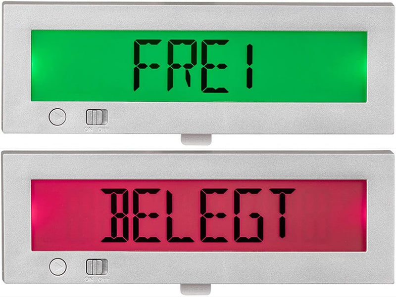 Go2 Frei Belegt Türschild| Digitales Frei Besetzt Schild | LED Anzeige rot oder grün hinterleuchtet