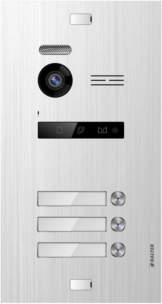 Balter EVO Silver Video-Türsprechanlage 7" WiFi Monitor Touchscreen 2-Draht Bus Komplettsystem für 3