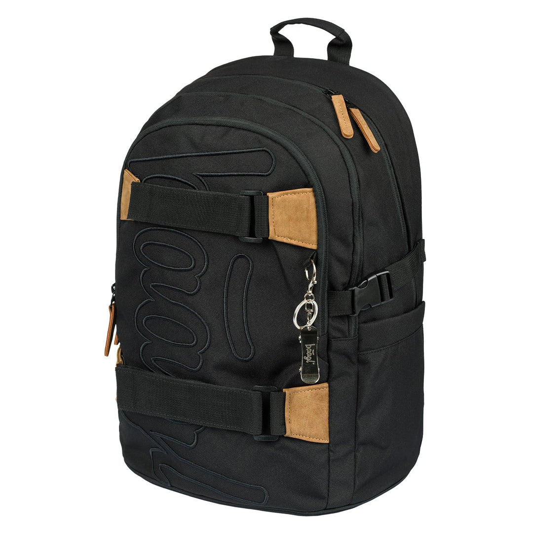 Baagl Schulrucksack für Jungen Mädchen Teenager - Skateboard Rucksack - Kinderrucksack mit Laptopfac