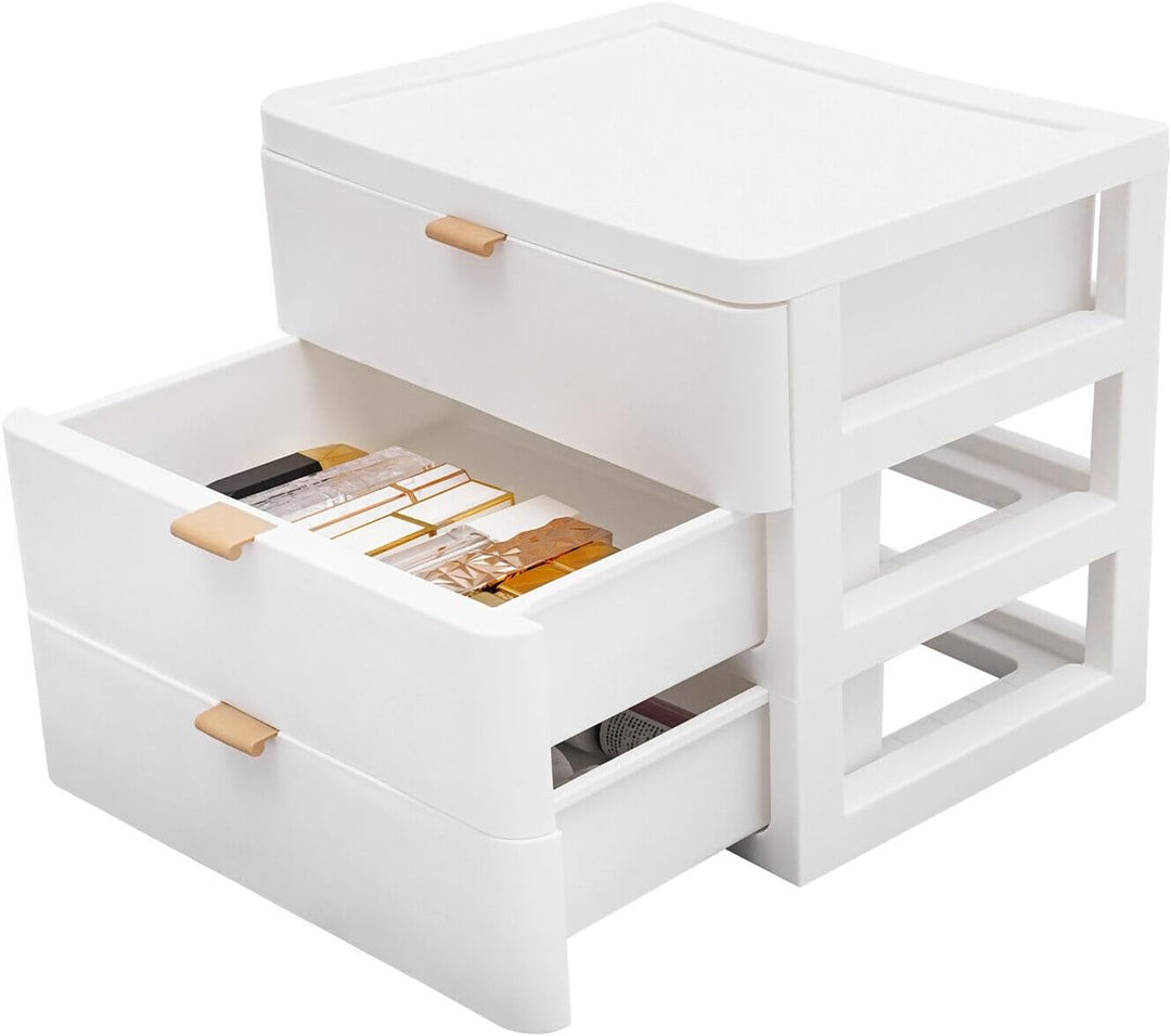 Schubladenbox, Schreibtisch-Organizer mit Schublade, Schreibtisch-Aufbewahrungsbox 3-lagen Schublade