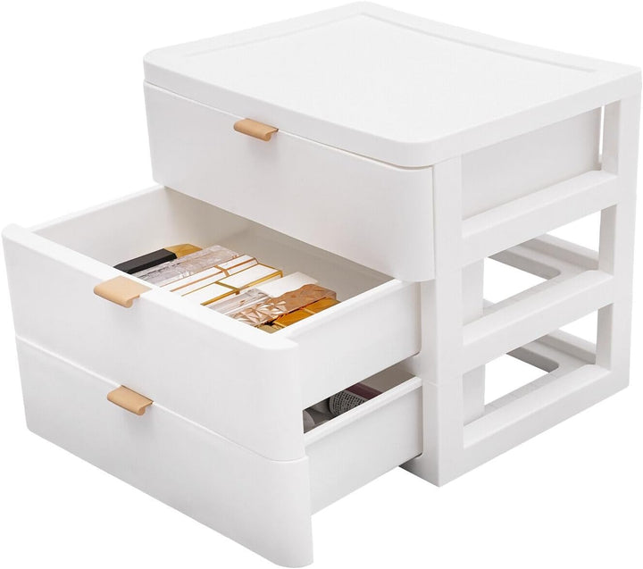 Schubladenbox, Schreibtisch-Organizer mit Schublade, Schreibtisch-Aufbewahrungsbox 3-lagen Schublade