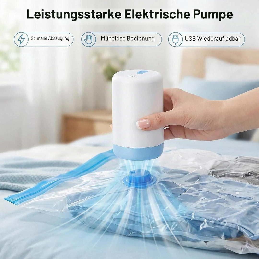 Vakuumbeutel für Kleidung Reise mit Pumpe, 12PCS Vacuum Bags for Clothes (4 * 60x40cm, 4 * 80x60cm,