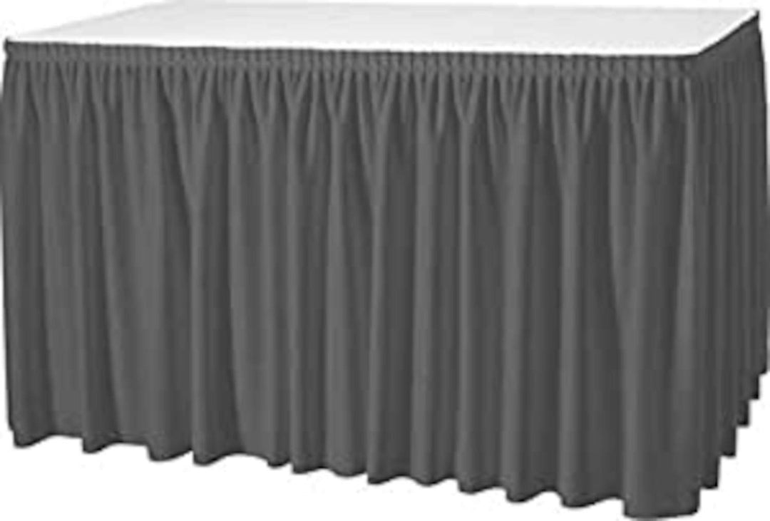Gastro Uzal - Skirting Tischrock mit Plisseefalte, Verschiedene Grössen und Farben, für Tische, Büff