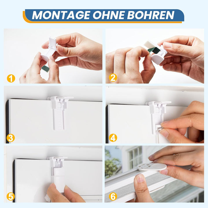 TFSKY Wabenplissee Plissee ohne Bohren Verdunkelung Klemmfix Zweifarbigz Weiss-Weiss B55 x H180 cm D