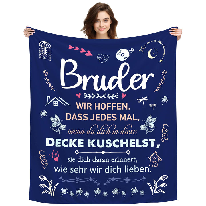 Original Decke Geschenke für Bruder Mann Kuscheldecke Geschenke für Ihn Weihnachten Valentinstag Geb