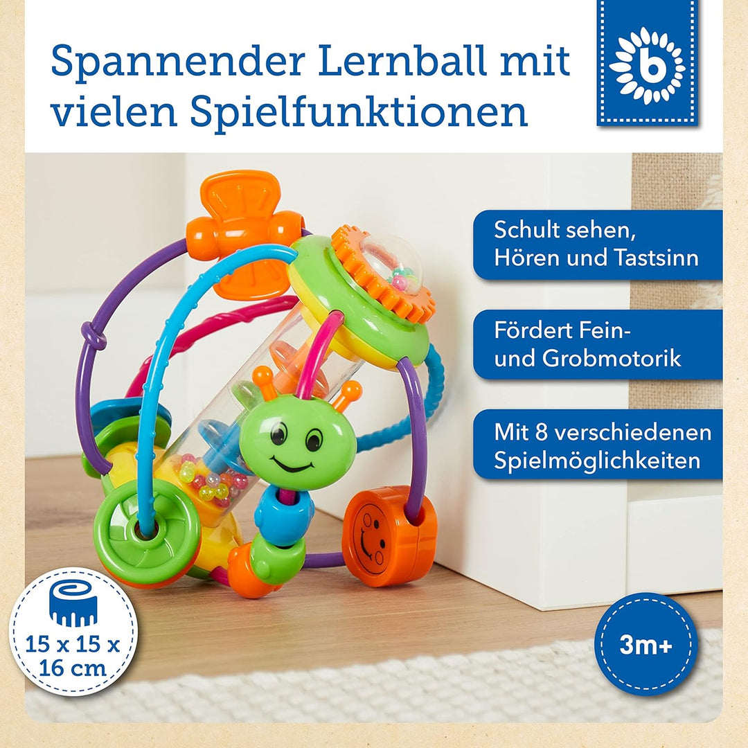 Bieco Motorikball für Babys ab 6 Monate | Greifball und Beissring mit Rassel & Bright Starts, Oball
