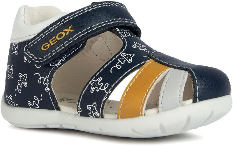 Geox Baby-Jungen B Elthan Boy Sandal 21 EU Navy Ochre, 21 EU Navy Ochre