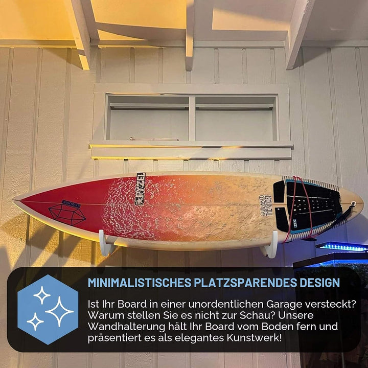 Hang 11 Surfboard Wandhalterung,Rack für Surfboard, Snowboard, Longboard, Skateboard, Wakeboard, der