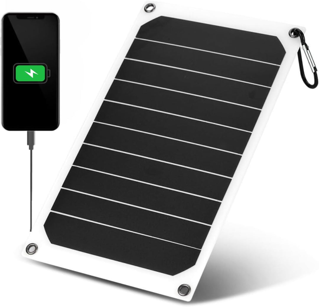 Jadeshay Solar Ladegerät, 10W 5V Solarpanel USB Solar Power Bank IP64 Wasserdichtes Handy-Solarladeg