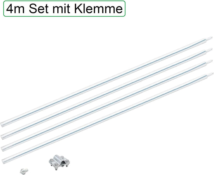 Tiefenerder Erdung Ø 20mm feuerverzinkt optional SDS Max - Schlagkopf - Schlagspitze (4m Set mit Kle