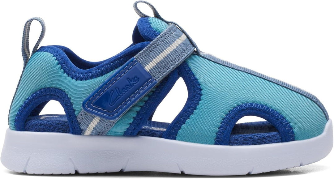 Clarks Jungen Ath Water T Sneaker 23 EU Weit Blue Combi, 23 EU Weit Blue Combi