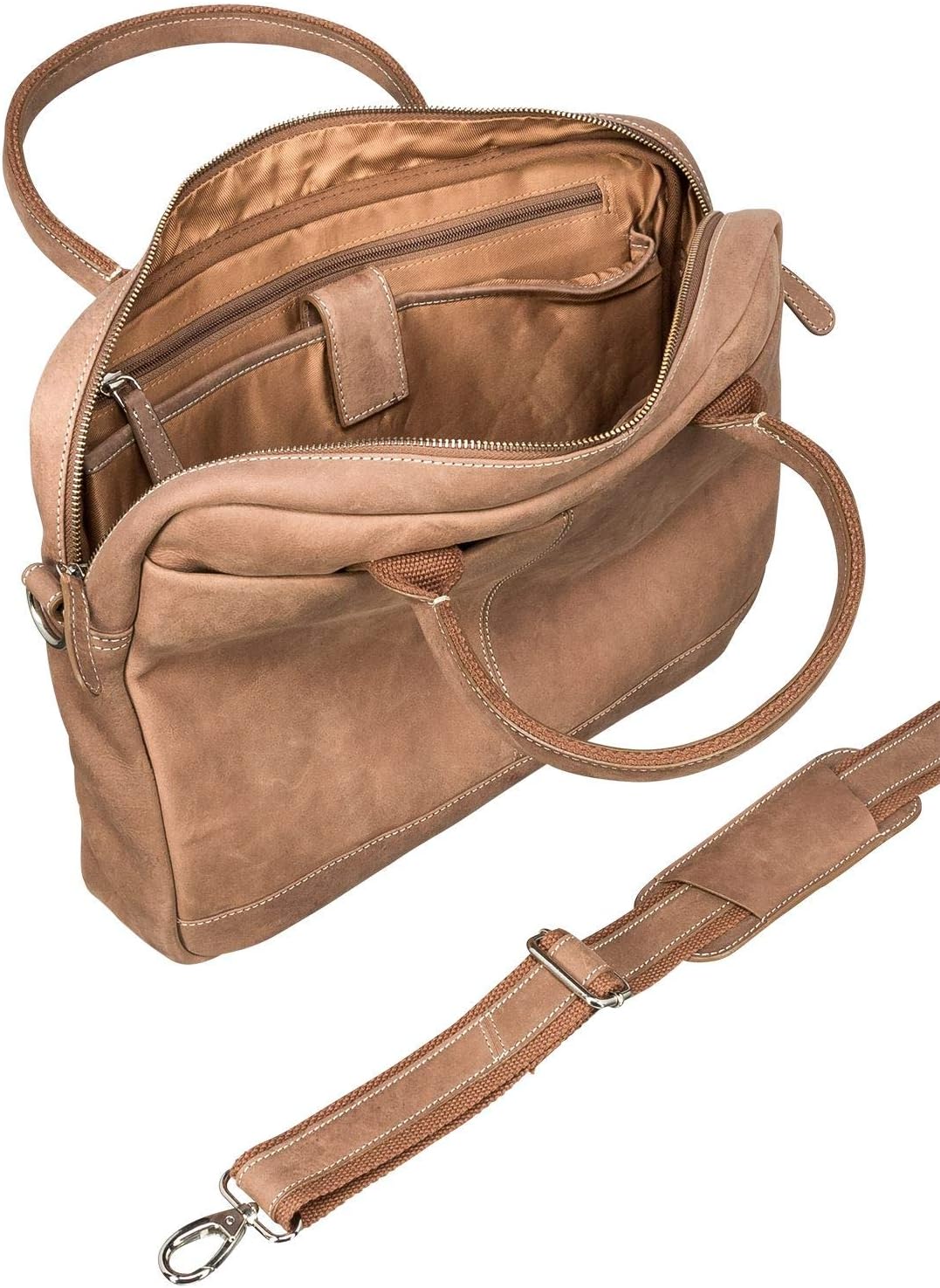 Red Baron Pescara Laptop-Tasche Umhängetasche Businesstasche Messenger-Bag im Vintage Look aus echte
