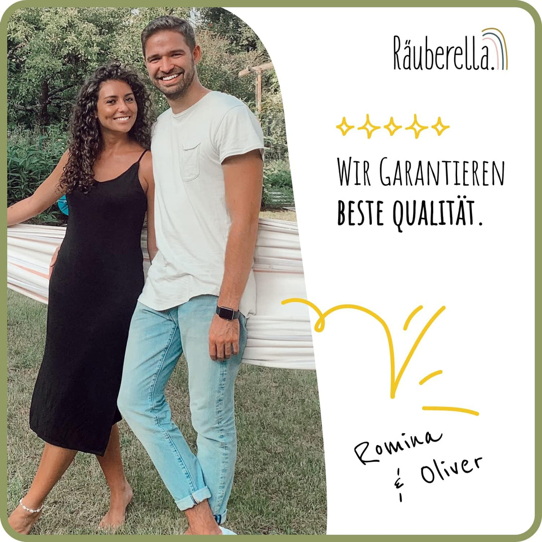 Räuberella ® Original Kuscheldecke 120cm x 120cm Babydecke aus 100% Musselin Bio Baumwolle - Geschen