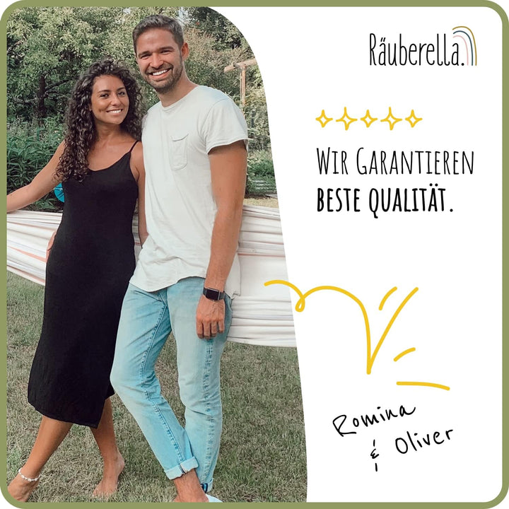 Räuberella ® Original Kuscheldecke 120cm x 120cm Babydecke aus 100% Musselin Bio Baumwolle - Geschen