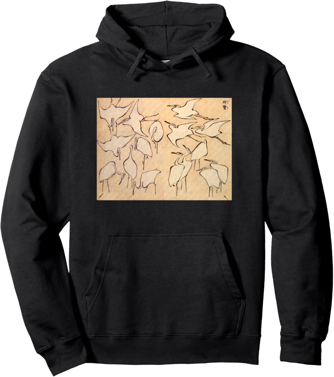 Katsushika Hokusai Reiher Pullover Hoodie