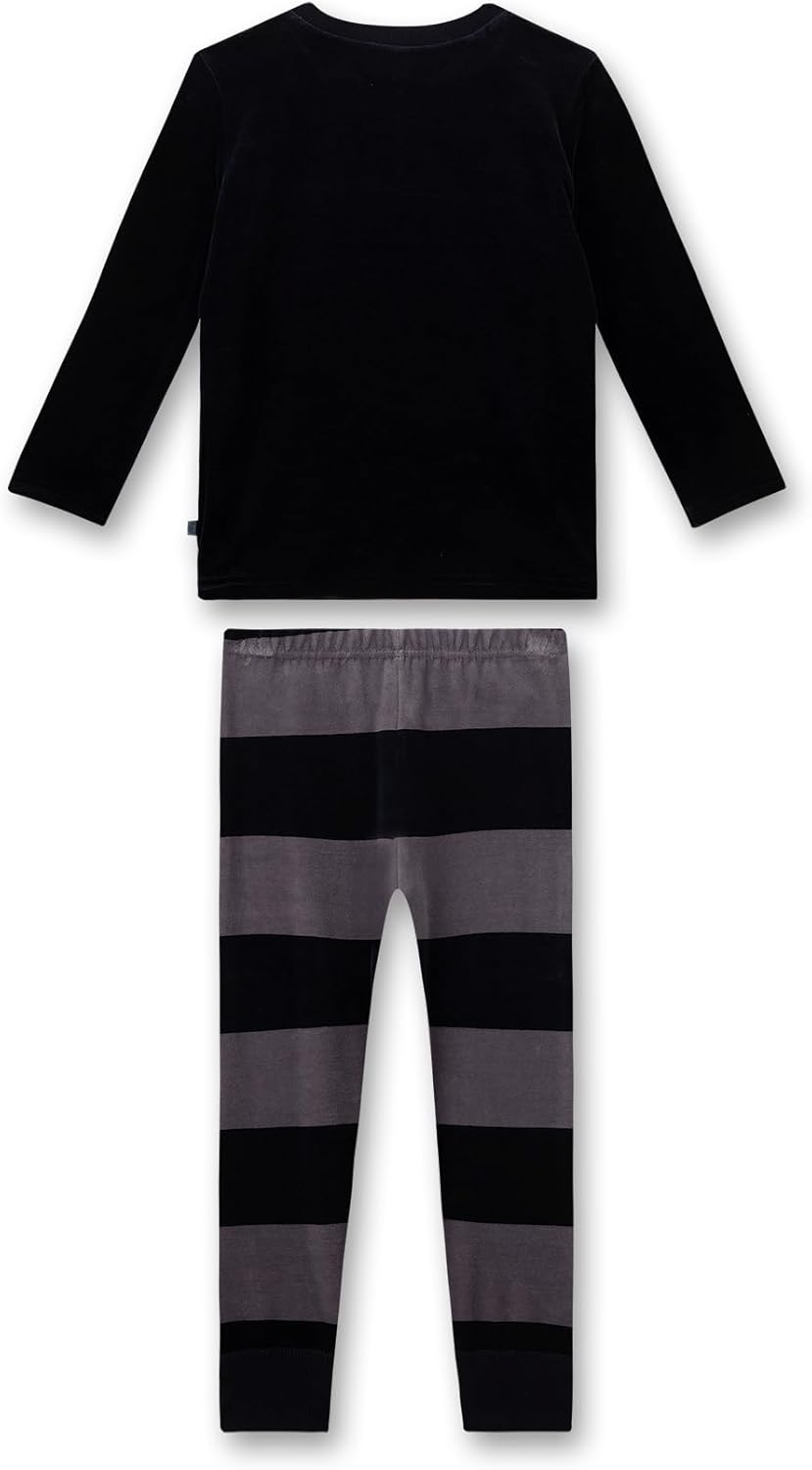 Sanetta Jungen-Schlafanzug lang aus Nicki | Bequemer Schlafanzug für Jungen lang. | Pyjamaset Grösse