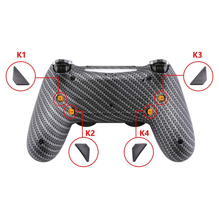 eXtremeRate Programmierbar Dawn Remap Kit für ps4 Controller, Rückseite Hülle Gehäuse Case&Upgrade-B