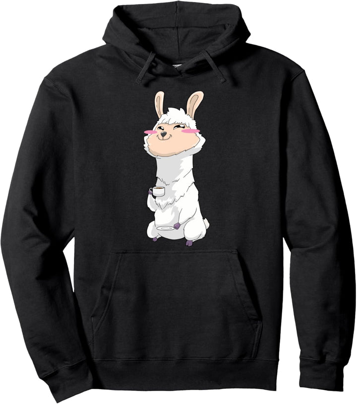 Lama Kaffee Kawaii Pullover Hoodie