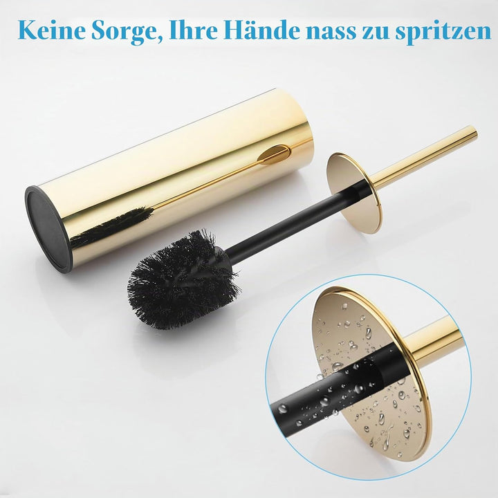 BGL 304 runder, Langer Toilettenbürstenhalter aus 304 Edelstahl Gold, Gold