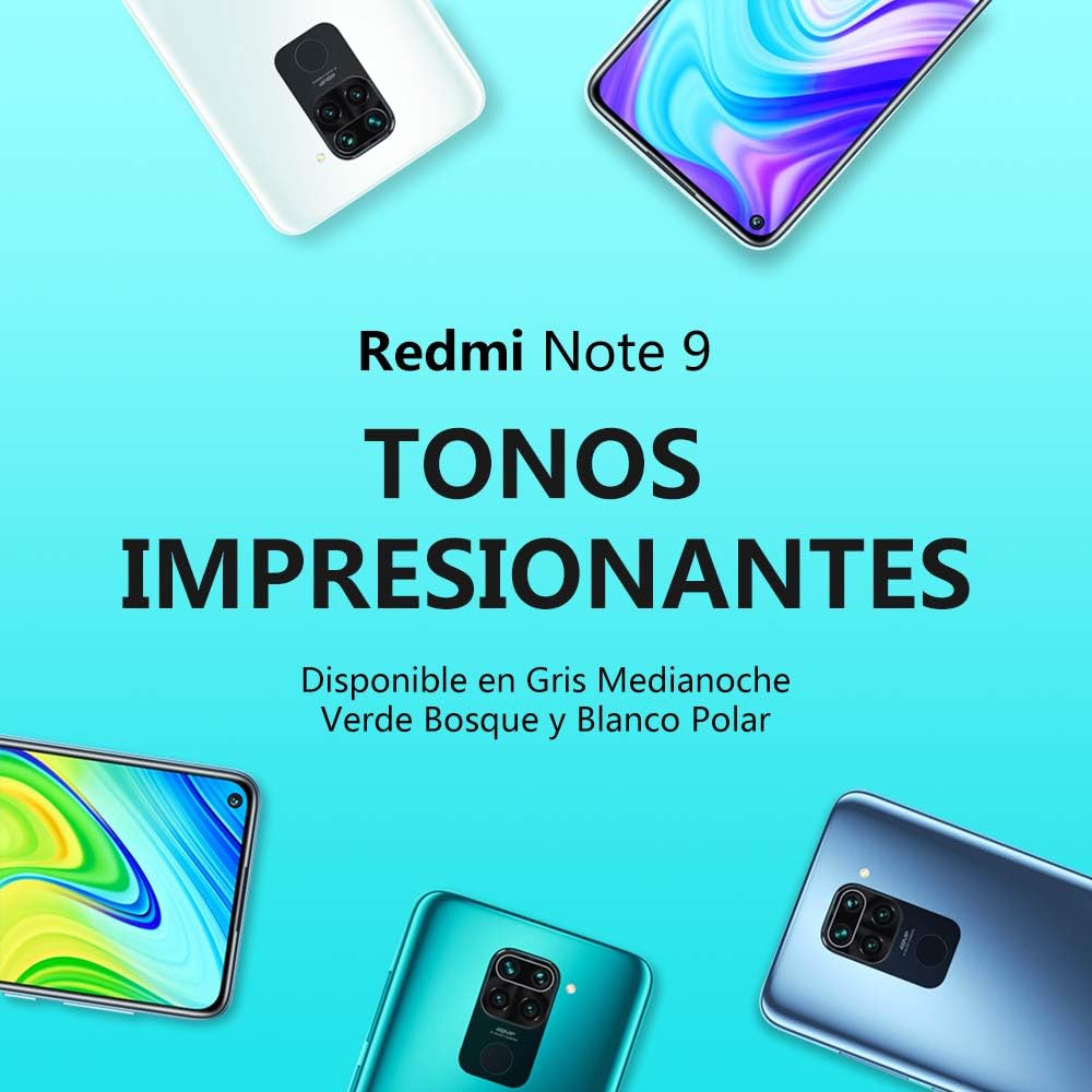 Xiaomi Redmi Note 9 - Smartphone RAM 4GB ROM 128GB 6.53 ”FHD + DotDisplay 48MP Quad Kamera Hotshot 3