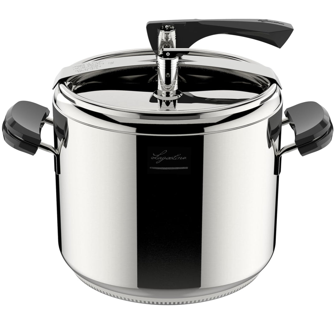 Lagostina Schnellkochtopf La Classica Lagofusion, Ø 26 cm, Fassungsvermögen 12 l, mit Korb, Rezeptbu