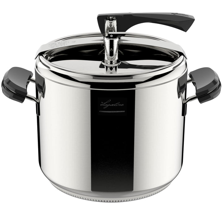 Lagostina Schnellkochtopf La Classica Lagofusion, Ø 26 cm, Fassungsvermögen 12 l, mit Korb, Rezeptbu