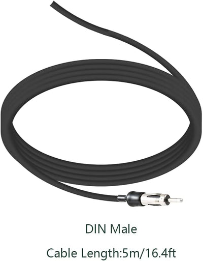 Vecys DAB DAB+ Autoantenne Haifischflosse FM/AM Radio Antenne Signalverstärker SMB zu DIN Stecker An