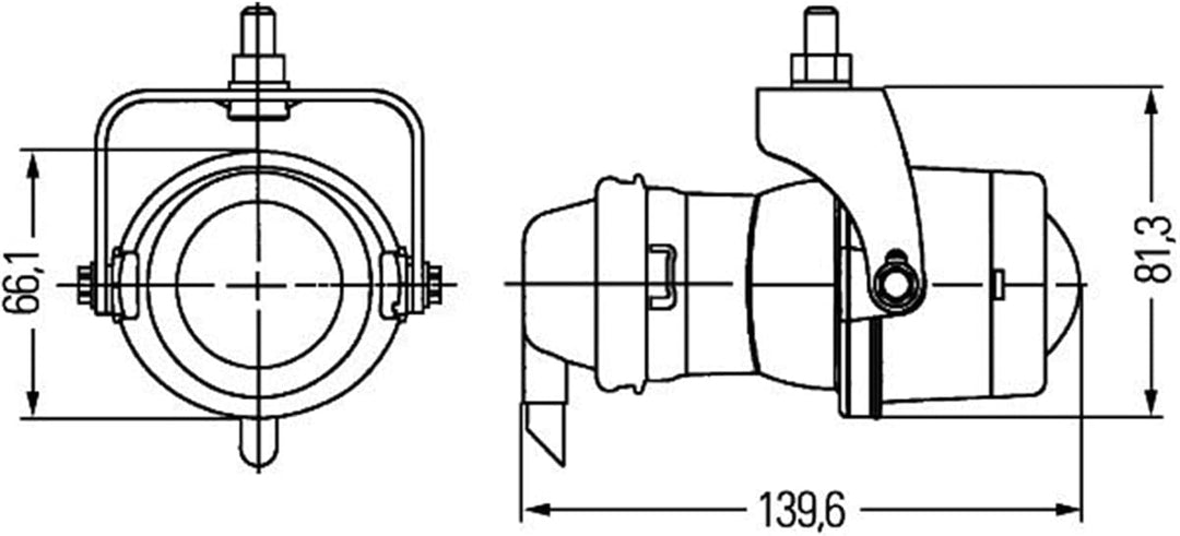 HELLA - DE/Halogen-Nebelscheinwerfer - Micro DE - ECE - links/rechts - 1NL 008 090-031 mit Kappe, Ha