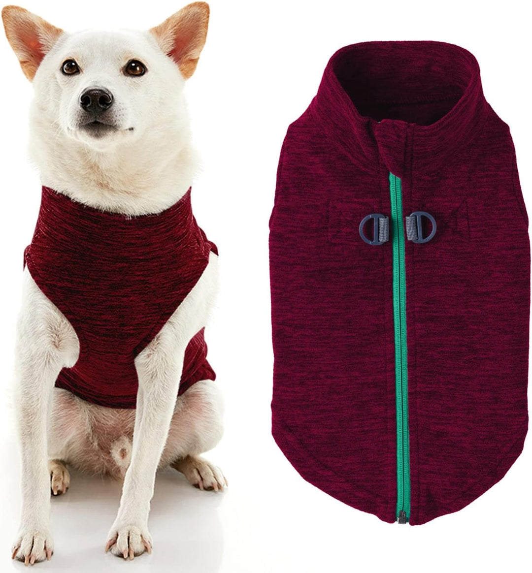 Gooby Zip Up Fleece-Weste für kleine Hunde Fuchsia Wash X-Small chest (~9.5"), Fuchsia Wash X-Small