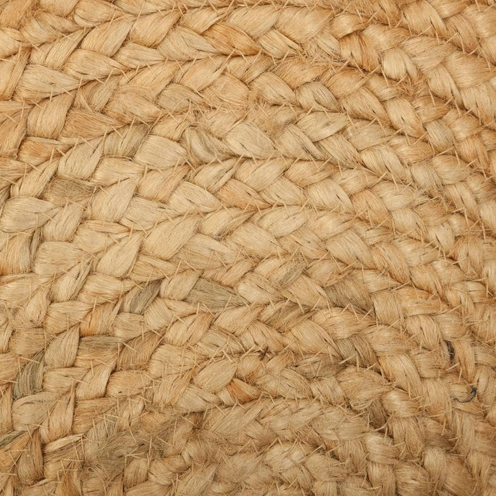 Jute Wind durchbrochener Teppich D120 D. 120 cm Beige, D. 120 cm Beige