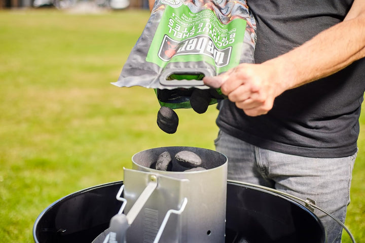 Weber Grill-Briketts aus Kokosnussschalen (8kg Sack), leistungsstark, für Lange und konstante Glut,