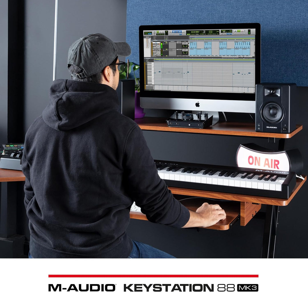 M-Audio Keystation 88 MK3 – MIDI Keyboard Controller mit 88 halbgewichteten Tasten für die Kontrolle