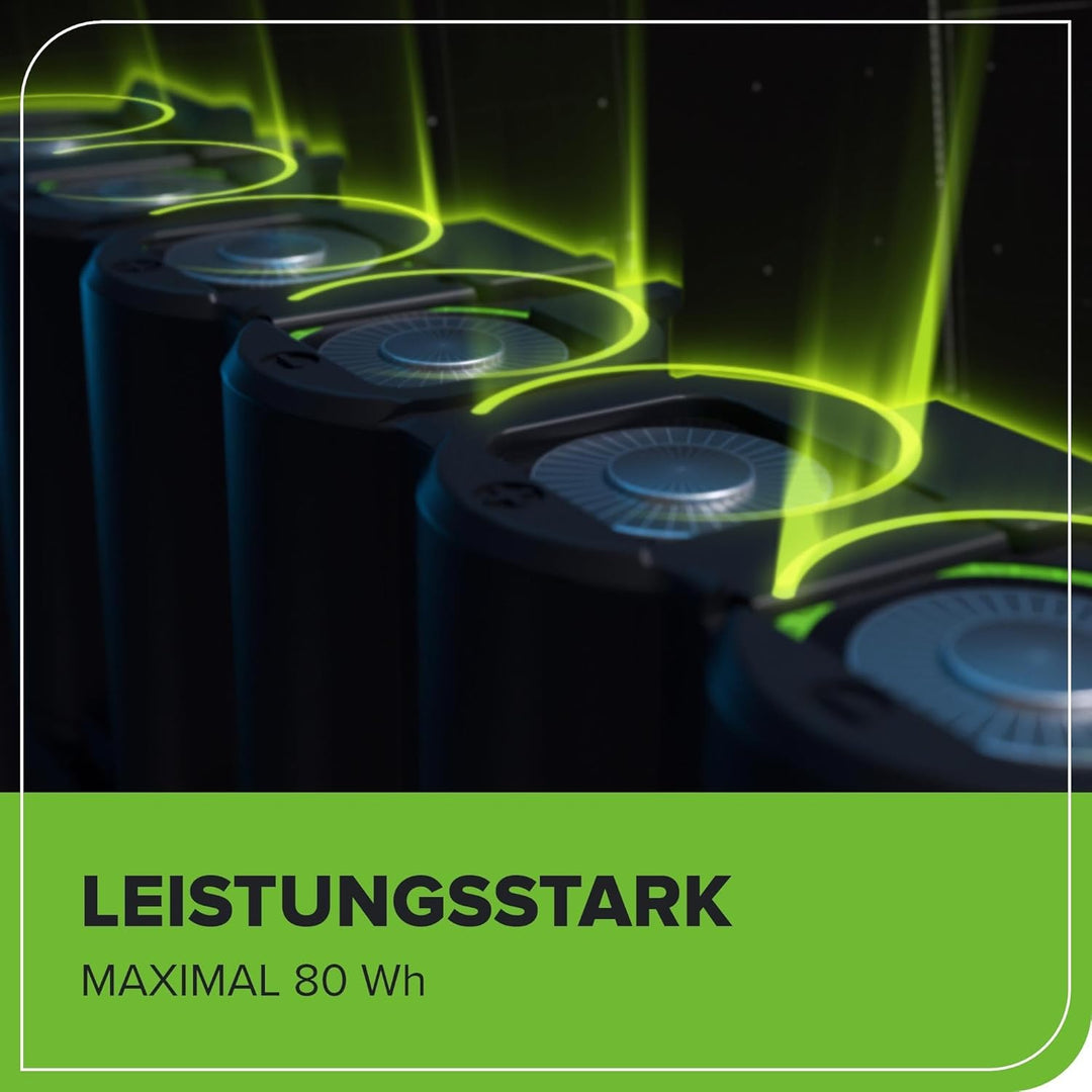 Greenworks 40V Akku & Universal Ladegerät Kit - Original Greenworks leistungsstarker 2Ah Lithium-Ion