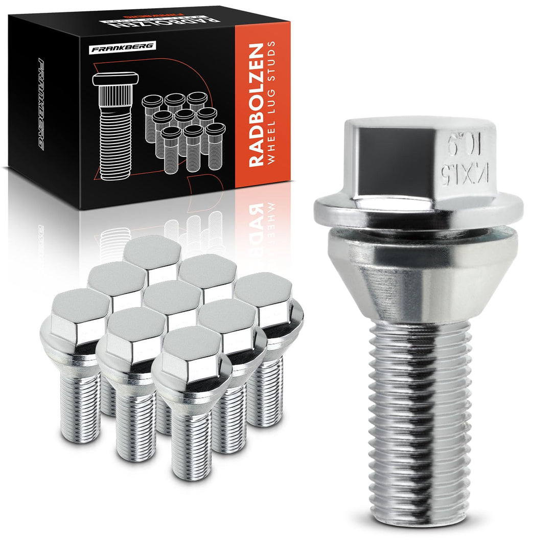 Frankberg 10x Radbolzen Radschraube Vorne Hinten Kompatibel mit S60 I 384 S80 I 184 TS XY V70 II 285