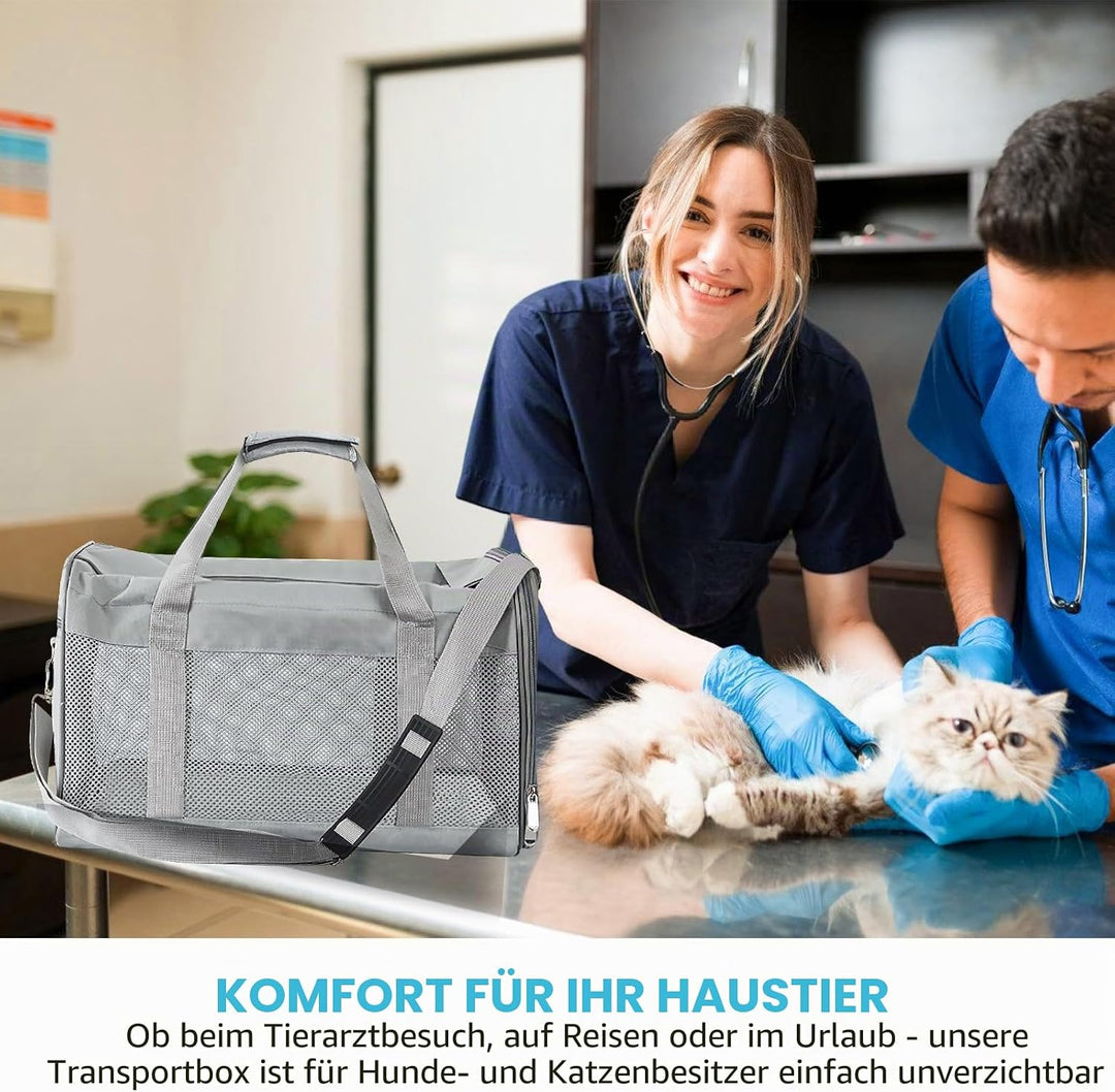 Vegena Transportbox Katze Hund Katzentransportbox Hundebox Faltbar Hundetransportbox Katzen Transpor