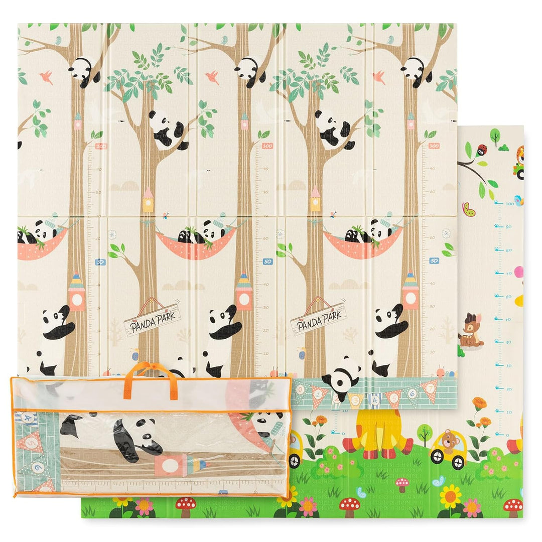 DREAMADE 206 X 185CM Laufstall Baby, Laufgitter mit 50 Bällen & 4 Griffe, Schutzgitter mit 2 Türen,