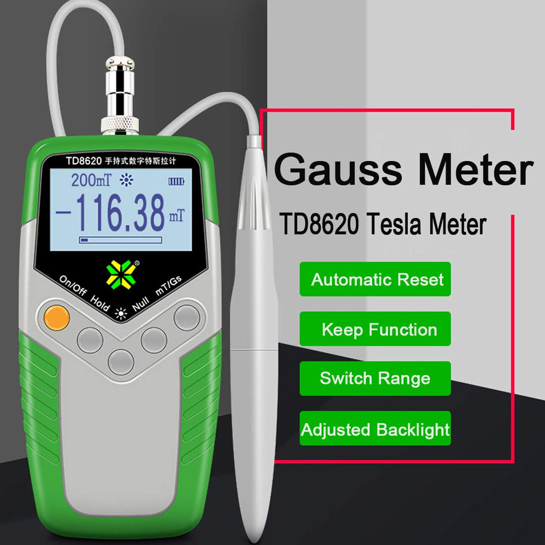 Toplionace Handheld Digitales Gauss Messgerät Hohe Präzision TD8620 Gaussmeter Fluxmeter Oberfläche