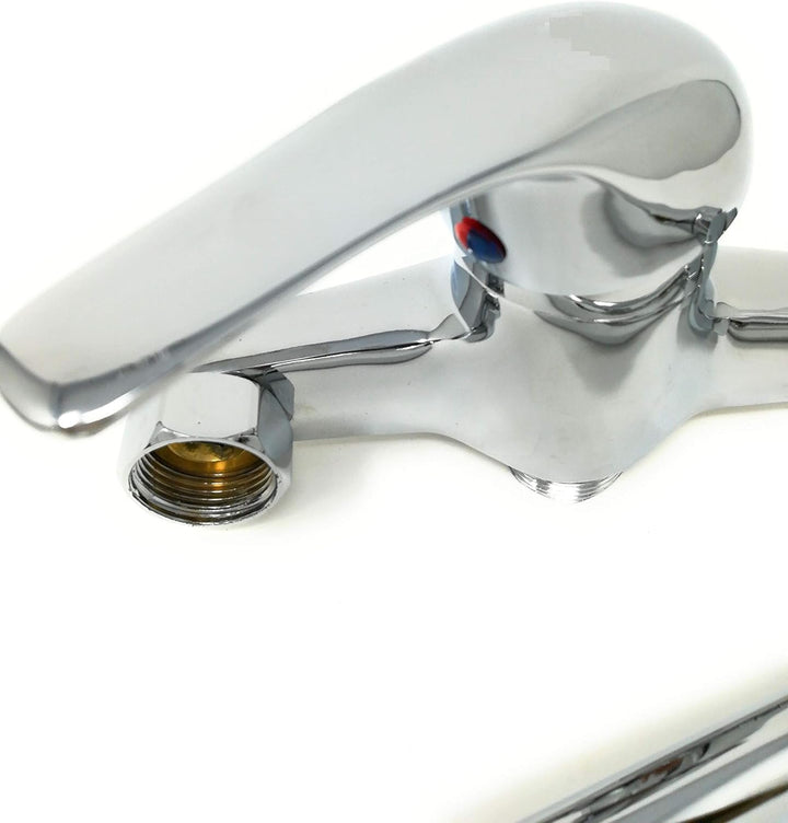 TEMPO DI SALDI Wandarmatur für Spüle Küchenarmatur Badewanne Hohe Messing verchromt Modern, Modern