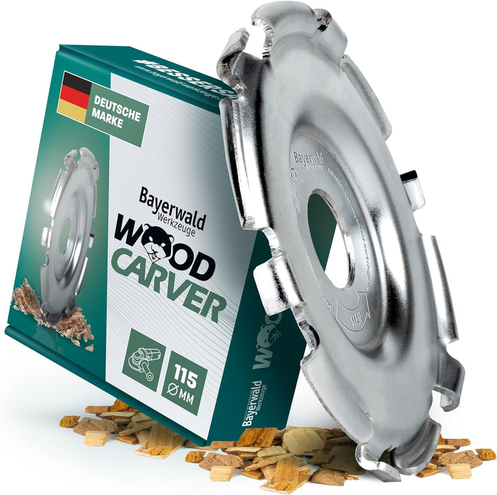 Bayerwald Woodcarver Ø 115 mm - Frässcheibe für Winkelschleifer zur Holzbearbeitung/ideales Werkzeug
