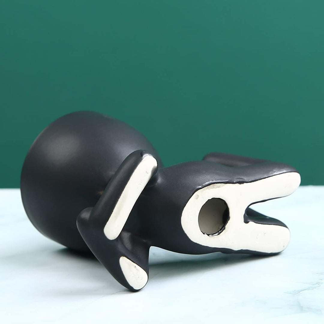 QUHUOYAO Modern Home Keramik-Figur, Blumentopf, Sukkulenten-Keramik-Übertopf für Garten, kreative Ke