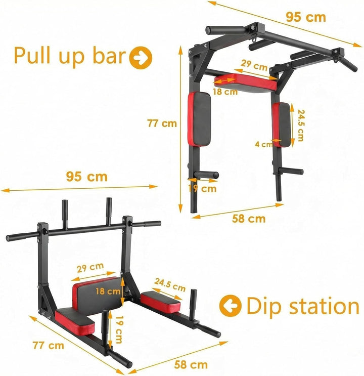 Klimmzugstange Wand, Multigriff Klimmzug Trainingsgewicht bis zu 200kg, Trainings Halterung mit Mult