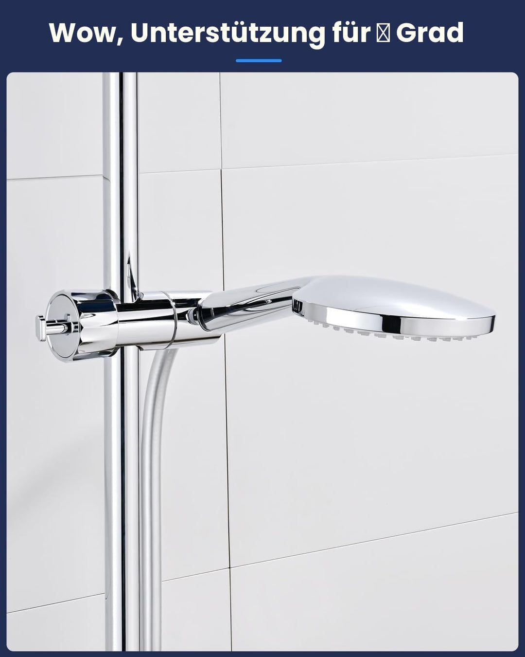 YEAUPE Universal Duschkopf Handbrause Halterung - Brausehalter ohne Bohren, Verstellbar Duschhalteru