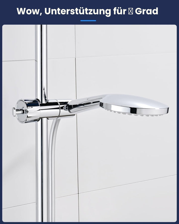YEAUPE Universal Duschkopf Handbrause Halterung - Brausehalter ohne Bohren, Verstellbar Duschhalteru