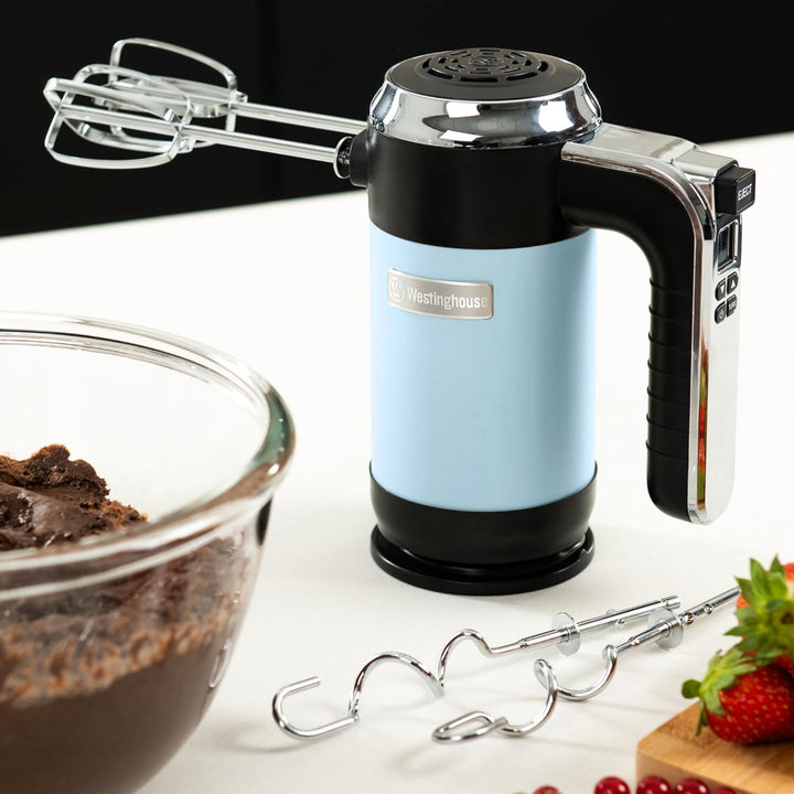 Westinghouse Retro Handmixer, 5 Geschwindigkeitsstufen + Turbofunktion, 2 Rührbesen, 2 Knethaken, LC
