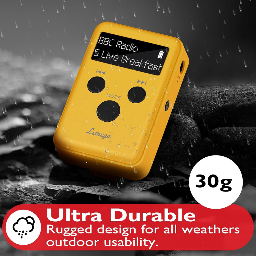 LEMEGA Mini GO Tragbare DAB-Radio für die Hosentasche,Digitales Taschenradio UKW,Radiowecker,Persönl