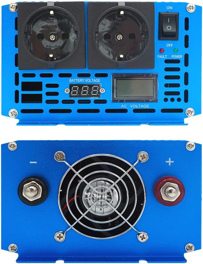 Yinleader Spannungswandler 1500W/3000W 12V 230V Reiner Sinus Wechselrichter LED+LCD Power Inverter m